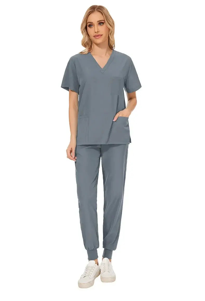 Women's tight fitting medical uniform, gown sets, nursing accessories, hospital surgery gowns, Dental clinic, beauty salon, CJdropshipping workwear.