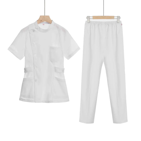 Pink short scrub set, medical uniform for nurse and Doctor, women's clothing, two piece nursing suit, salon hospital dress with logo MedSurgery Store For Digital Health