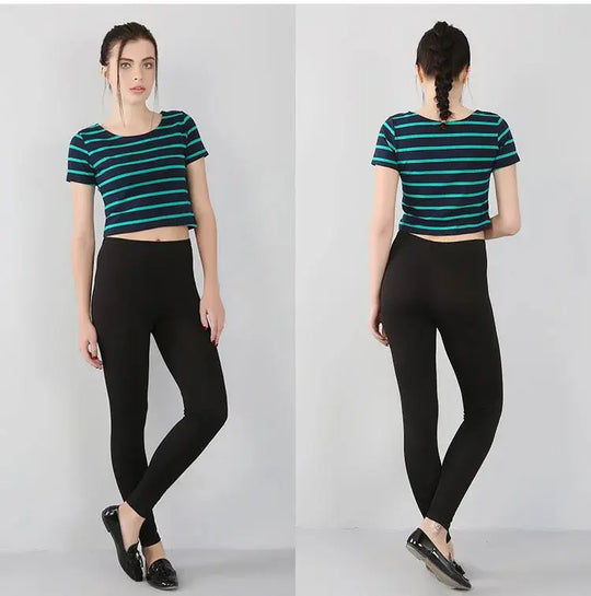 Women's bamboo fiber stretch leggings, nine point pants, casual, plus size, spring, summer and fall, new from 2024 DSers Fulfillment