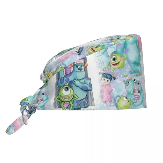 Customized adjustable work cap with Monsters University cartoon, surgical cap for men and women, surgical cap for nursing, doctor and surgeon MedSurgery Store For Digital Health