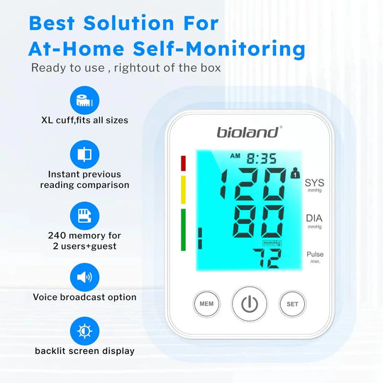 Bioland 2008 Blood Pressure Monitor Upper Arm Blood Pressure Monitor Upper Arm Blood Pressure Monitor Automatic BP Digital Machine Heart Rate Monitor Backlighting Press Arterialdsers - fulfillment - serviceMedSurgery Store For Digital Health1005007771716672 - 2005 - CHINA2005CHINABioland 2008 Blood Pressure Monitor Upper Arm Blood Pressure Monitor Upper Arm Blood Pressure Monitor Automatic BP Digital Machine Heart Rate Monitor Backlighting Press Arterialdsers - fulfillment - serviceMedSurgery Store For Digital Health1005007771716672 - 2005 - CHINA2005CHINABioland 2008 Blood Pressure Monitor Upper Arm Blood Pressure Monitor Automatic BP Digital Machine Heart Rate Monitor Backlighting Press Arterial