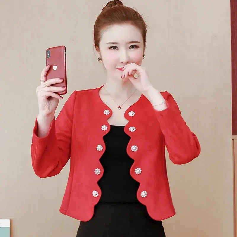 Women's long-sleeved jacket, fall coat, C122, 2024Apparel & Accessoriesdsers - fulfillment - serviceMedSurgery Store For Digital Health4000280655728 - Red - MRojoMCwomen's long-sleeved jacket, fall coat, C122, 2024