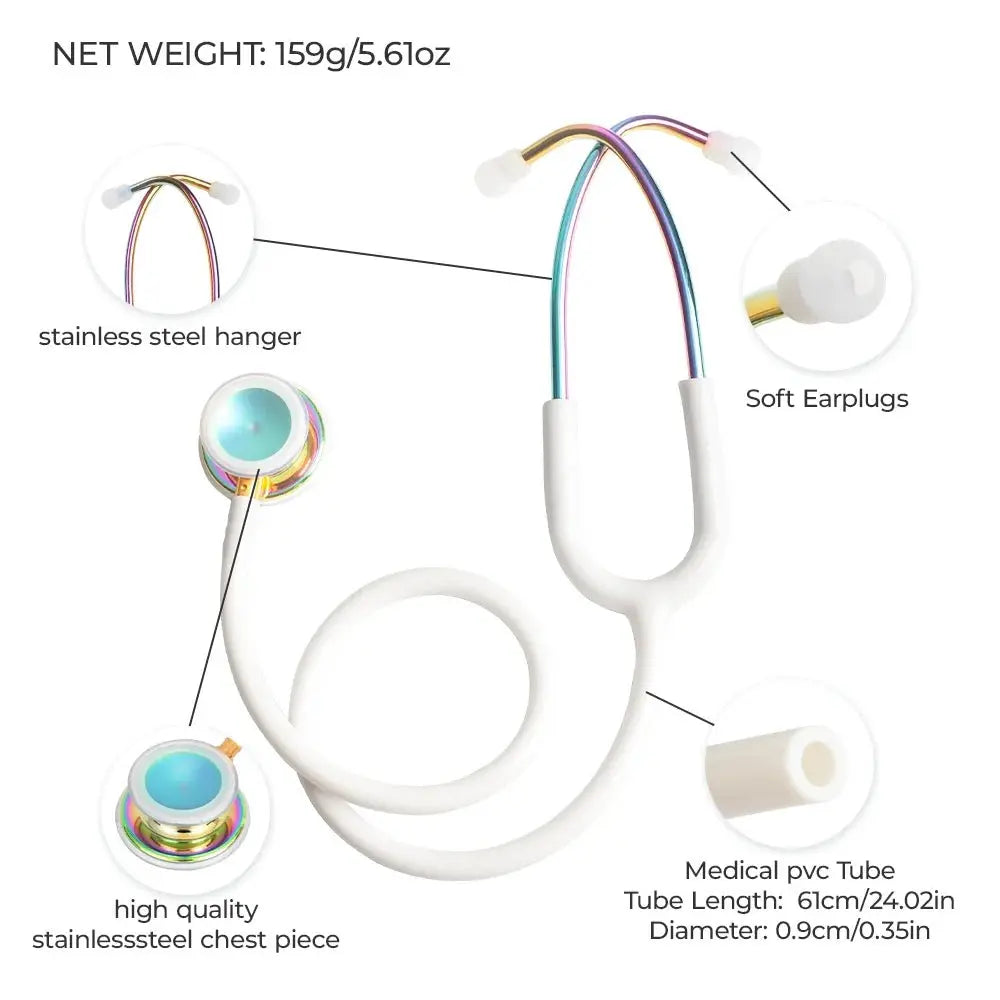 Double-sided medical stethoscope, professional - Medical equipment.Medical equipmentodsers - fulfillment - serviceMedSurgery Store For Digital Health1005009192649741 - White - Rainbow - United StatesWhite - RainbowUnited StatesDouble-sided medical stethoscope, professional - Medical equipment.