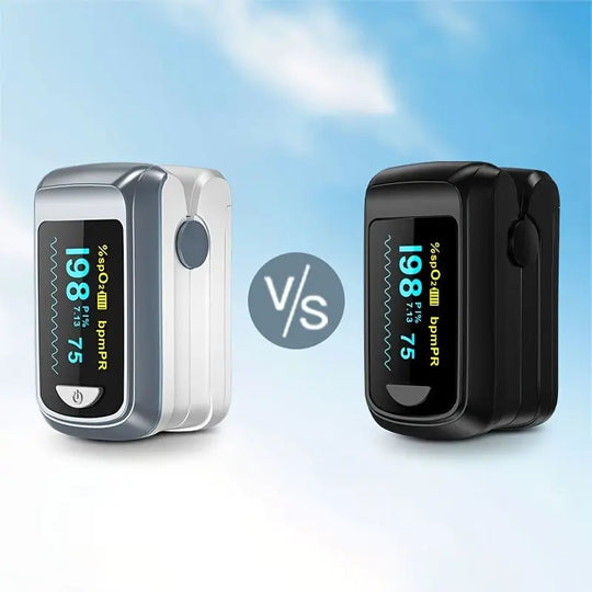 HEALTHTREE Pulse Oximeter Fingertip SpO2 Heart Rate Monitor - Blood Oxygen Saturation Monitor with LCD Display, Battery - Powered (AAA), Compact Design for Home, Travel & Aviation Use, Travel Health Tool, Modern Medical Device,dsers - fulfillment - serviceMedSurgery Store For Digital Health601099661772693 - BlackBlackHEALTHTREE Pulse Oximeter Fingertip SpO2 Heart Rate Monitor - Blood Oxygen Saturation Monitor with LCD Display, Battery - Powered (AAA), Compact Design for Home, Travel & Aviation U