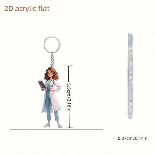 Acrylic keychain in the shape of healthcare workers. Ideal for medical or nursing studentsApparel & Accessoriesdsers - fulfillment - serviceMedSurgery Store For Digital Health1005008559091136 - Style 5 - CHINAStyle 5CHINAAcrylic keychain in the shape of healthcare workers. Ideal for medical or nursing students