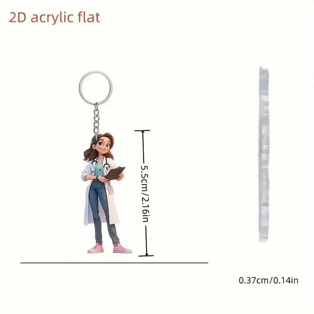 Acrylic keychain in the shape of healthcare workers. Ideal for medical or nursing studentsApparel & Accessoriesdsers - fulfillment - serviceMedSurgery Store For Digital Health1005008559091136 - Style 5 - CHINAStyle 5CHINAAcrylic keychain in the shape of healthcare workers. Ideal for medical or nursing students