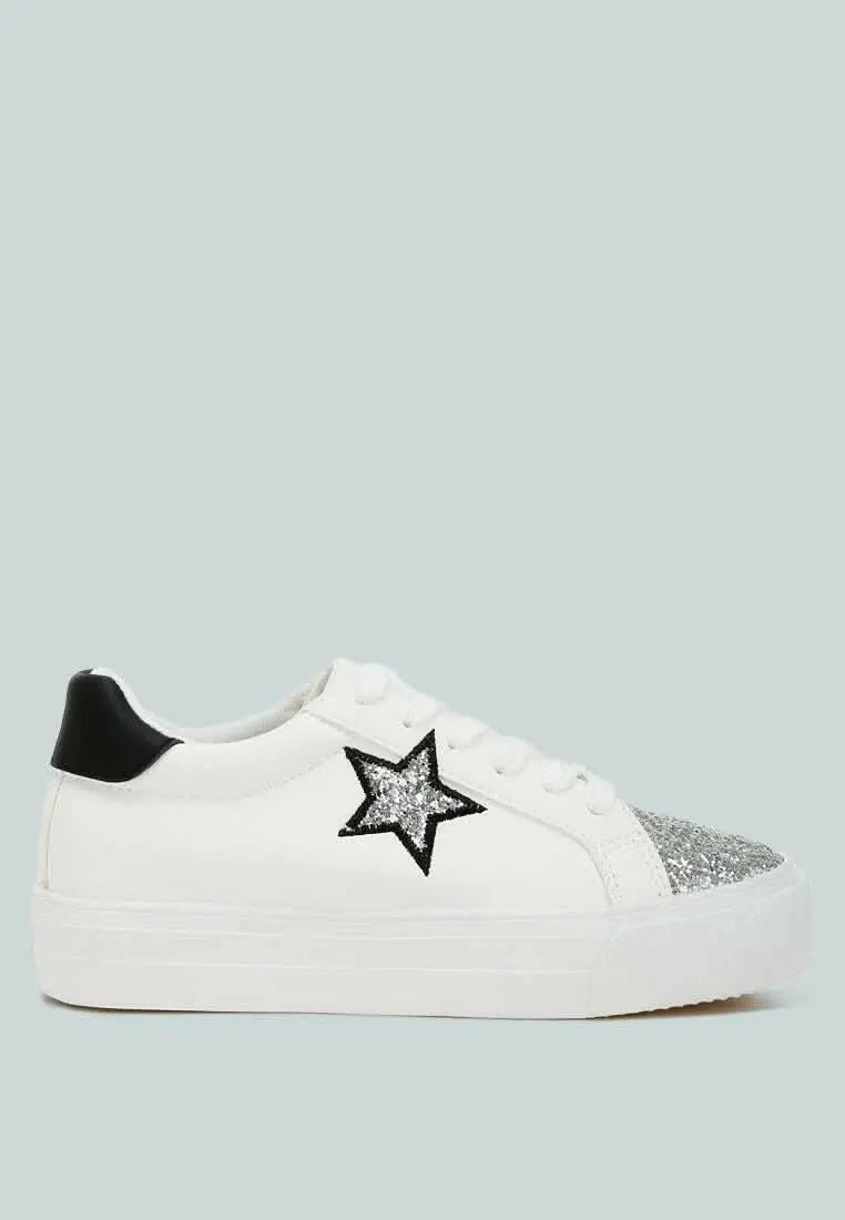 Merida Chunky Glitter - Urban Sneakers with Metallic Star and Platform.