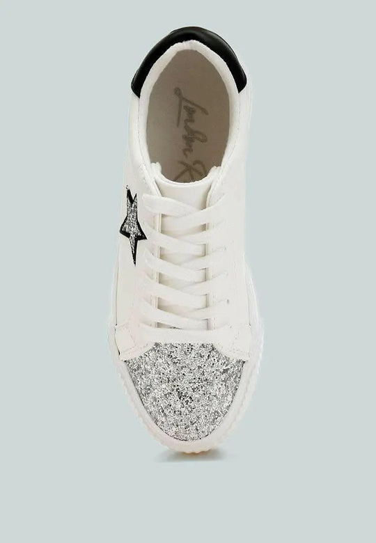 Merida Chunky Glitter - Urban Sneakers with Metallic Star and Platform.
