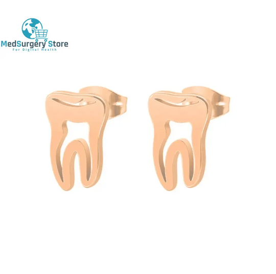 Minimalist Korean Fashion Earrings Punk Punk Stainless Steel Dentist Tooth Stud Earrings Earrings for Women Doctor Nurse Accessories Earrings