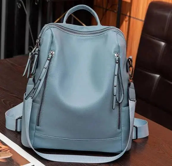 🎒 Women's Leather Backpack - Professional Style and Large Capacity for Medical Guards...