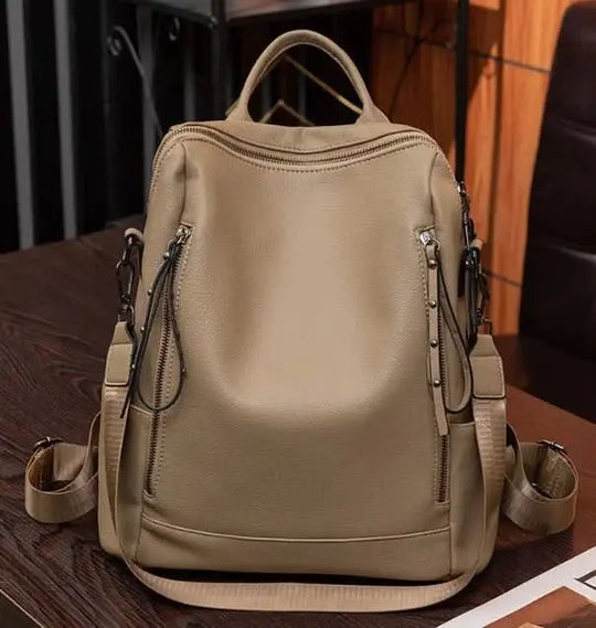 🎒 Women's Leather Backpack - Professional Style and Large Capacity for Medical Guards...