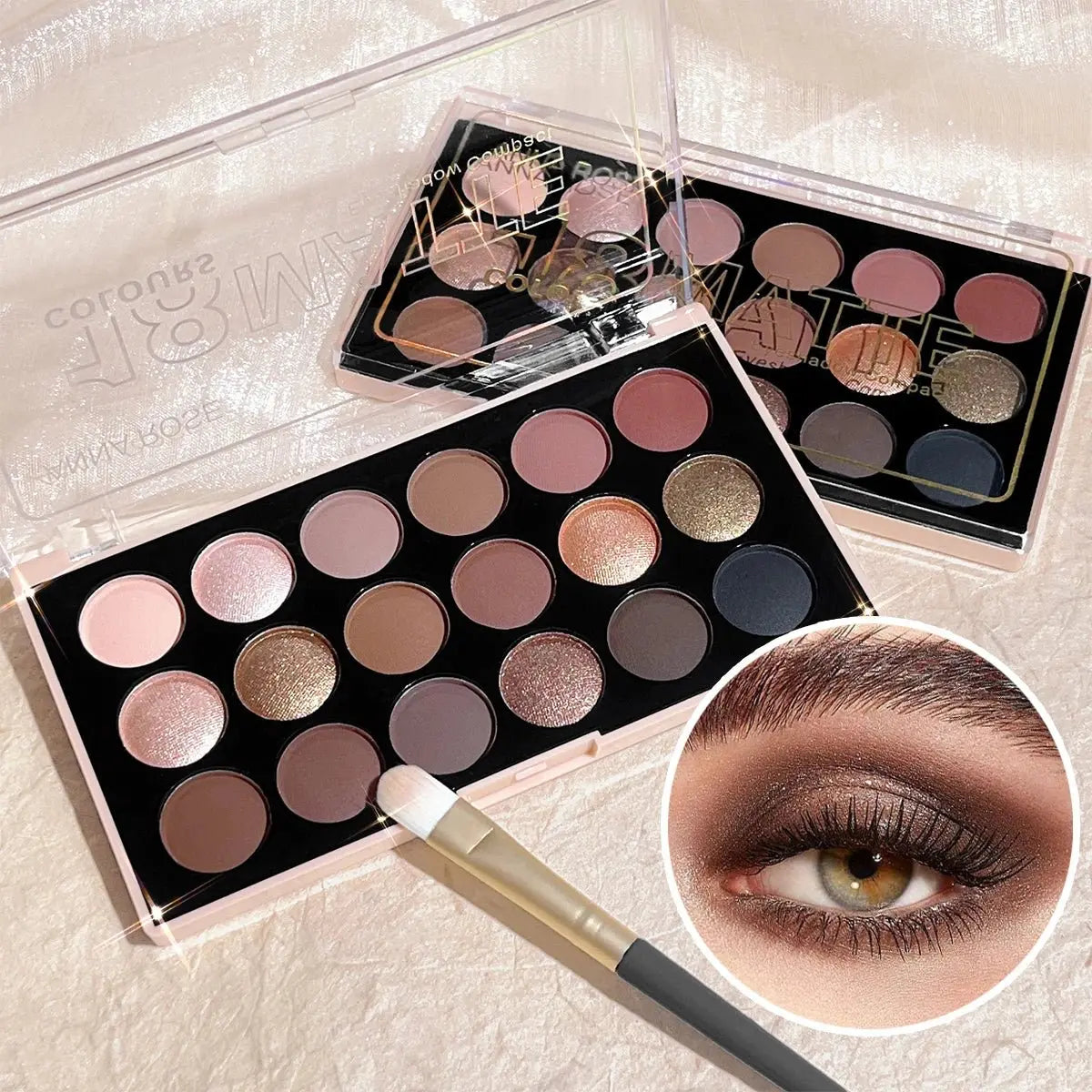 18-Color Eyeshadow Palette: Pearlescent, Matte, Fine Shimmer, Glitter, Earth Tones, Long-Lasting, High-PerformanceMedSurgery Store For Digital HealthMedSurgery Store For Digital Health1005007578990724 - E1923 - 02E1923 - 0218-Color Eyeshadow Palette: Pearlescent, Matte, Fine Shimmer, Glitter, Earth Tones, Long-Lasting, High-Performance