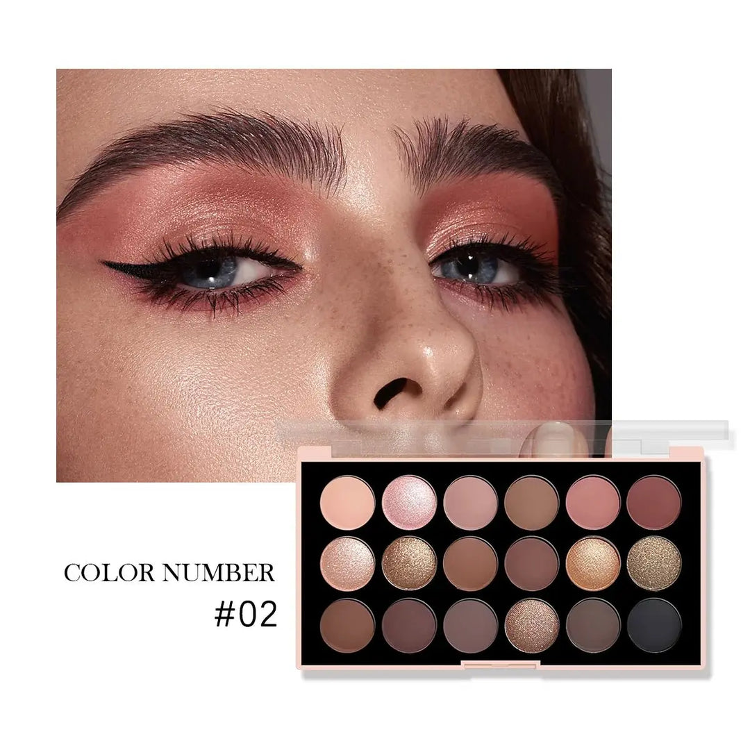 18-Color Eyeshadow Palette: Pearlescent, Matte, Fine Shimmer, Glitter, Earth Tones, Long-Lasting, High-PerformanceMedSurgery Store For Digital HealthMedSurgery Store For Digital Health1005007578990724 - E1923 - 02E1923 - 0218-Color Eyeshadow Palette: Pearlescent, Matte, Fine Shimmer, Glitter, Earth Tones, Long-Lasting, High-Performance
