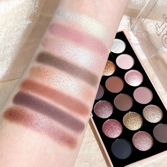 18-Color Eyeshadow Palette: Pearlescent, Matte, Fine Shimmer, Glitter, Earth Tones, Long-Lasting, High-PerformanceMedSurgery Store For Digital HealthMedSurgery Store For Digital Health1005007578990724 - E1923 - 02E1923 - 0218-Color Eyeshadow Palette: Pearlescent, Matte, Fine Shimmer, Glitter, Earth Tones, Long-Lasting, High-Performance