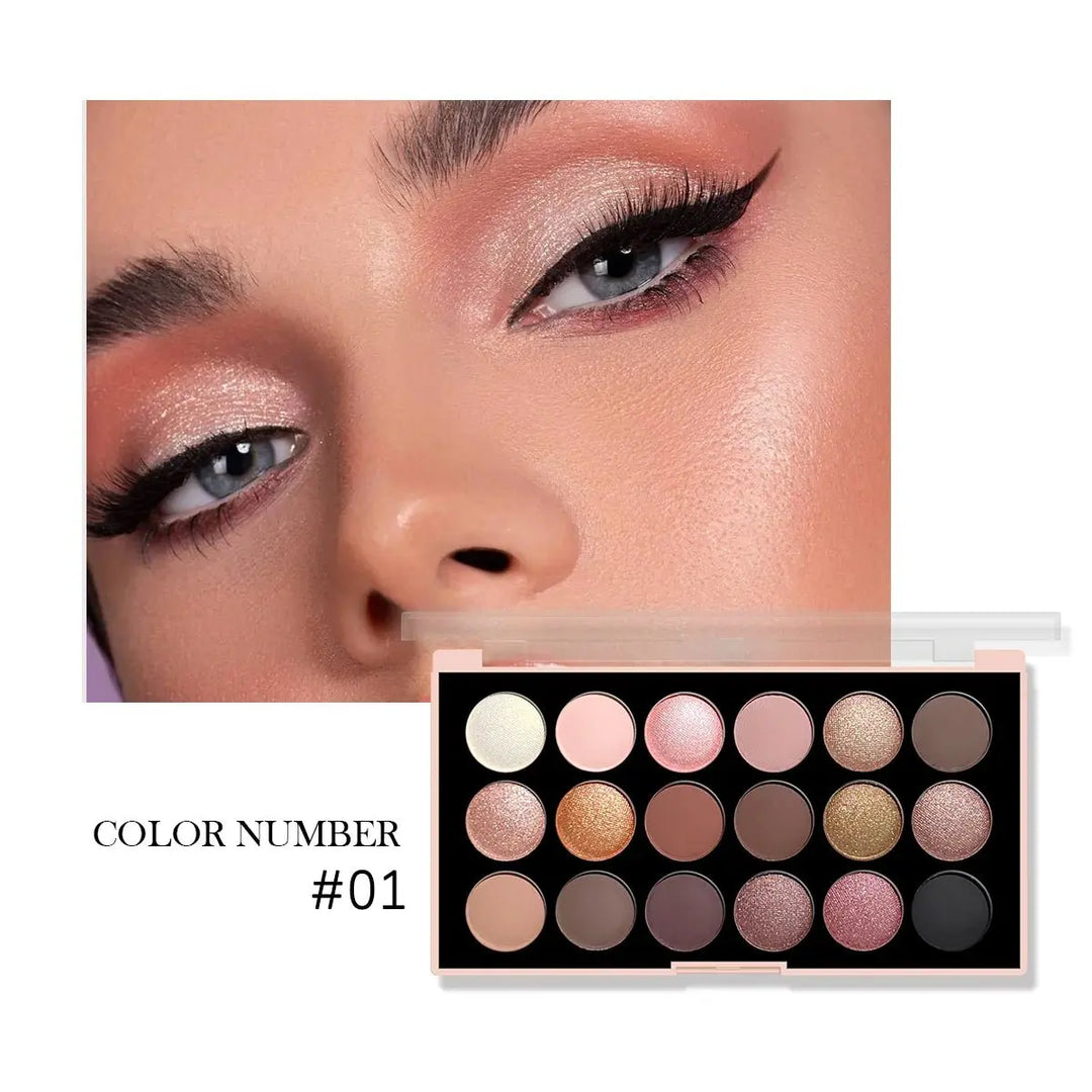 Eyeshadow palette of 18 colors: pearlescent, matte, fine shimmer, glitter, shimmer, earth tones, long-lasting, high performanceMedSurgery Store For Digital HealthMedSurgery Store For Digital Health100500757878990724 - E1923 - 01E1923 - 01Eyeshadow palette of 18 colors: pearlescent, matte, fine shimmer, glitter, shimmer, earth tones, long-lasting, high performance