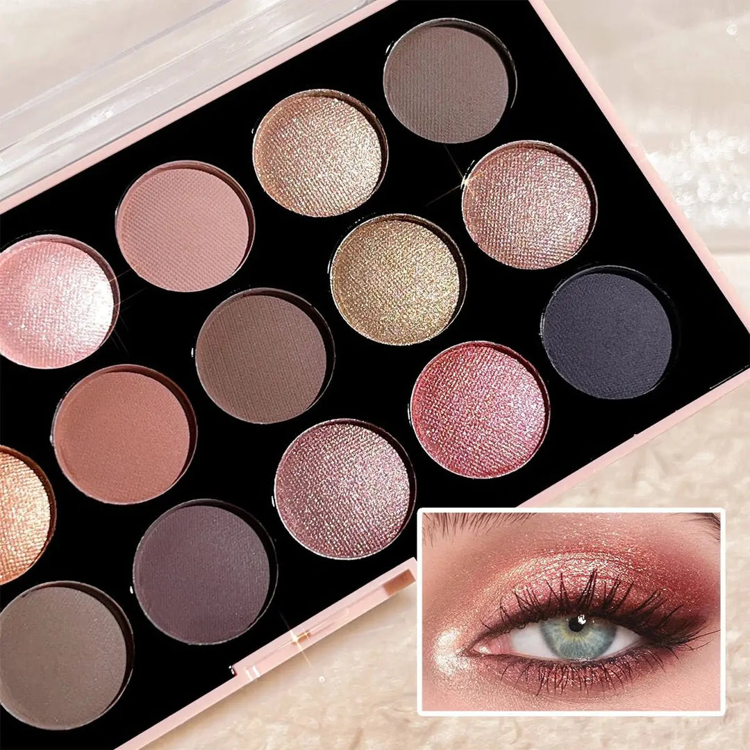 18-Color Eyeshadow Palette: Pearlescent, Matte, Fine Shimmer, Glitter, Earth Tones, Long-Lasting, High-PerformanceMedSurgery Store For Digital HealthMedSurgery Store For Digital Health1005007578990724 - E1923 - 02E1923 - 0218-Color Eyeshadow Palette: Pearlescent, Matte, Fine Shimmer, Glitter, Earth Tones, Long-Lasting, High-Performance