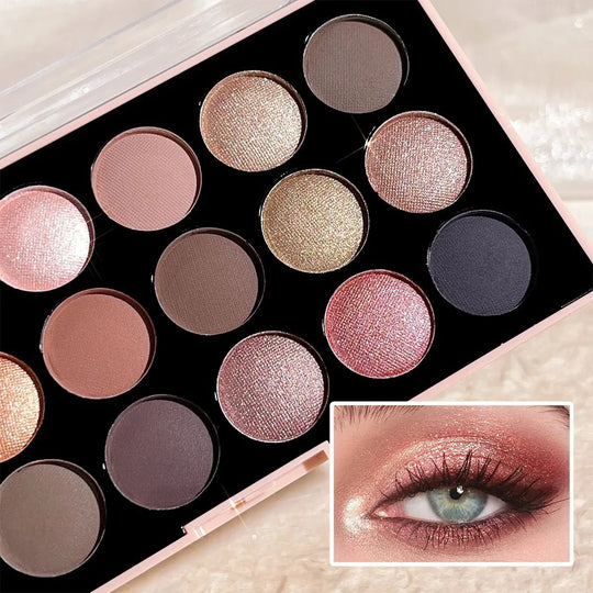 18-Color Eyeshadow Palette: Pearlescent, Matte, Fine Shimmer, Glitter, Earth Tones, Long-Lasting, High-PerformanceMedSurgery Store For Digital HealthMedSurgery Store For Digital Health1005007578990724 - E1923 - 02E1923 - 0218-Color Eyeshadow Palette: Pearlescent, Matte, Fine Shimmer, Glitter, Earth Tones, Long-Lasting, High-Performance