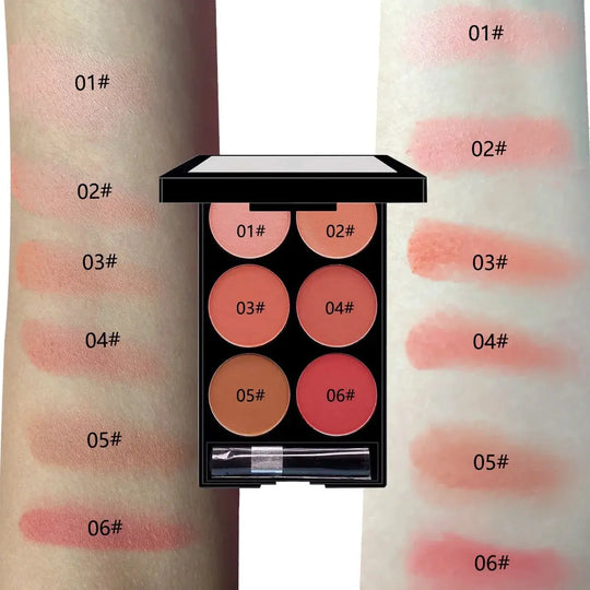 6-Color All-in-One Blush and Contour Palette, Pearlescent Matte Powder Makeup PaletteMedSurgery Store For Digital HealthMedSurgery Store For Digital Health1005007460954269 - 1 - T3231 - T3236-Color All-in-One Blush and Contour Palette, Pearlescent Matte Powder Makeup Palette