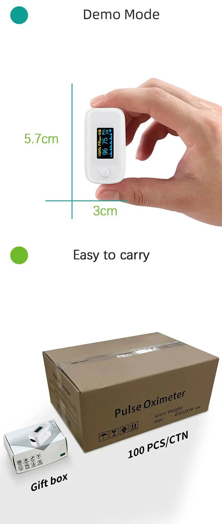 0.96-inch OLED display for accurate finger pulse oximeter sensing - fulfillment - serviceMedSurgery Store For Digital Health1005009589399621 - Default Title0.96-inch OLED display for accurate finger pulse oximeter sensing