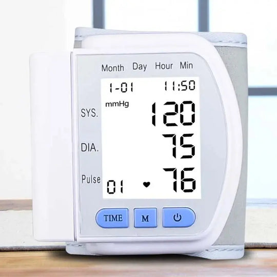 Digital Blood Pressure Monitor for health, medical sphygmomanometer BP, wrist cuff, Digital Blood Pressure Monitor, pulse and heart rate meterdsers - fulfillment - serviceMedSurgery Store For Digital Health1005009640548799 - WHITEBlancoDigital Blood Pressure Monitor for health, medical sphygmomanometer BP, wrist cuff, Digital Blood Pressure Monitor, pulse and heart rate meter