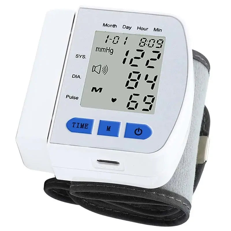Digital Blood Pressure Monitor for health, medical sphygmomanometer BP, wrist cuff, Digital Blood Pressure Monitor, pulse and heart rate meterdsers - fulfillment - serviceMedSurgery Store For Digital Health1005009640548799 - WHITEBlancoDigital Blood Pressure Monitor for health, medical sphygmomanometer BP, wrist cuff, Digital Blood Pressure Monitor, pulse and heart rate meter