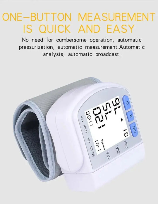 Digital Blood Pressure Monitor for health, medical sphygmomanometer BP, wrist cuff, Digital Blood Pressure Monitor, pulse and heart rate meterdsers - fulfillment - serviceMedSurgery Store For Digital Health1005009640548799 - WHITEBlancoDigital Blood Pressure Monitor for health, medical sphygmomanometer BP, wrist cuff, Digital Blood Pressure Monitor, pulse and heart rate meter