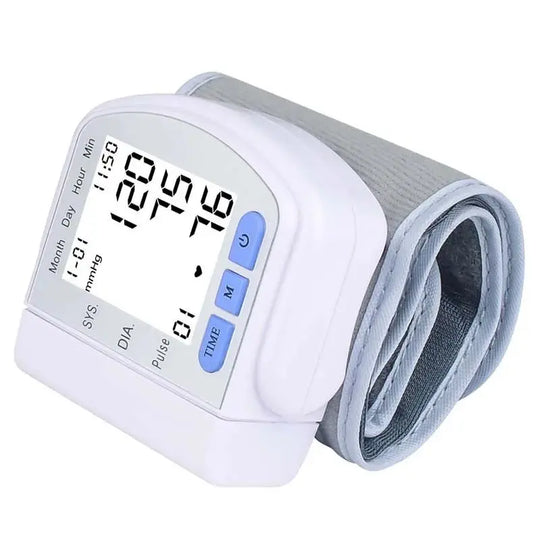 Digital Blood Pressure Monitor for health, medical sphygmomanometer BP, wrist cuff, Digital Blood Pressure Monitor, pulse and heart rate meterdsers - fulfillment - serviceMedSurgery Store For Digital Health1005009640548799 - WHITEBlancoDigital Blood Pressure Monitor for health, medical sphygmomanometer BP, wrist cuff, Digital Blood Pressure Monitor, pulse and heart rate meter