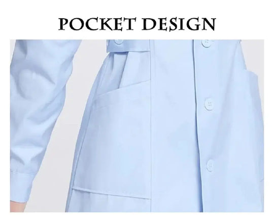 Nursing Uniform, Women's Lab Coats, Nurse Practitioner Suit, Long Sleeve Beauty Salon Workwear, Medical Dress Solid Colorodsers - fulfillment - serviceMedSurgery Store For Digital Health1005006321805856 - White - XXLWhiteXXLNursing Uniform, Women's Lab Coats, Nurse Practitioner Suit, Long Sleeve Beauty Salon Workwear, Medical Dress Solid Color
