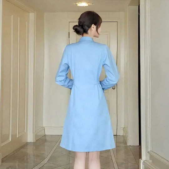 Nursing Uniform, Women's Lab Coats, Nurse Practitioner Suit, Long Sleeve Beauty Salon Workwear, Medical Dress Solid Colorodsers - fulfillment - serviceMedSurgery Store For Digital Health1005006321805856 - White - XXLWhiteXXLNursing Uniform, Women's Lab Coats, Nurse Practitioner Suit, Long Sleeve Beauty Salon Workwear, Medical Dress Solid Color