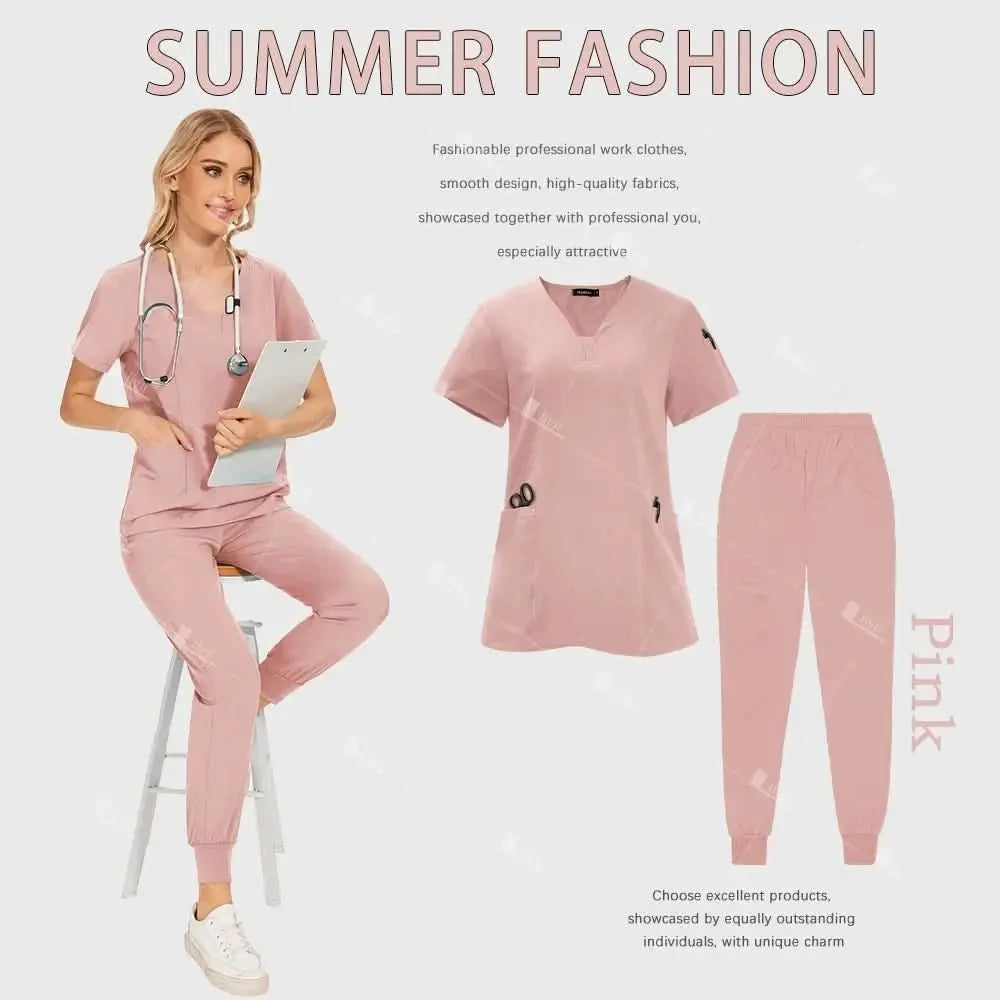 HTTHDD Premium Surgical Uniform - Breathable Unisex Scrubs with Pockets.