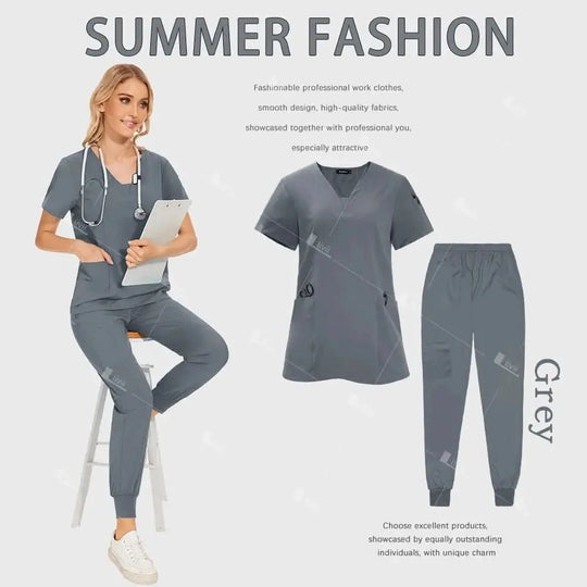 HTTHDD Premium Surgical Uniform - Breathable Unisex Scrubs with Pockets.