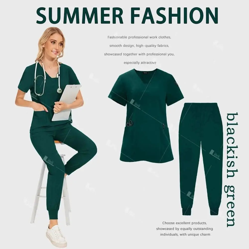 HTTHDD Premium Surgical Uniform - Breathable Unisex Scrubs with Pockets.