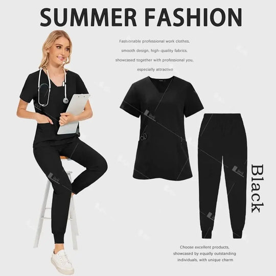 HTTHDD Premium Surgical Uniform - Breathable Unisex Scrubs with Pockets.