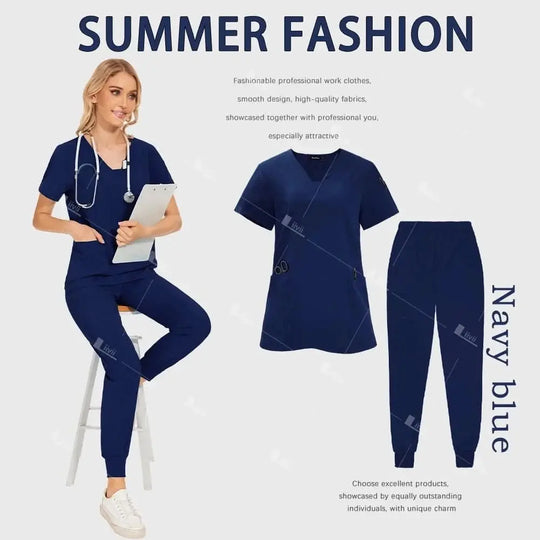 HTTHDD Premium Surgical Uniform - Breathable Unisex Scrubs with Pockets.