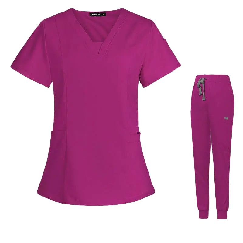 V - neck Split Surgical Gown Suit Suit Female Short - sleeved NurseApparel & AccessoriesCJdropshippingMedSurgery Store For Digital HealthCJTZ153517236JQRose RedXSV - neck Split Surgical Gown Suit Female Short - sleeved Nurse