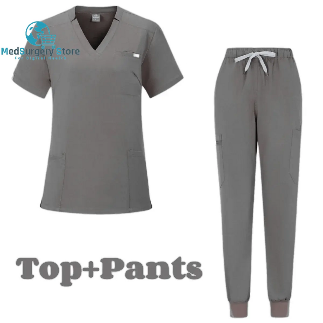 Short Sleeve Doctor Accessories Hospital Stylish Female Womens Stretch Medical Scrubs Nurse Uniform Medicals Medicals Spa Women Uniforms