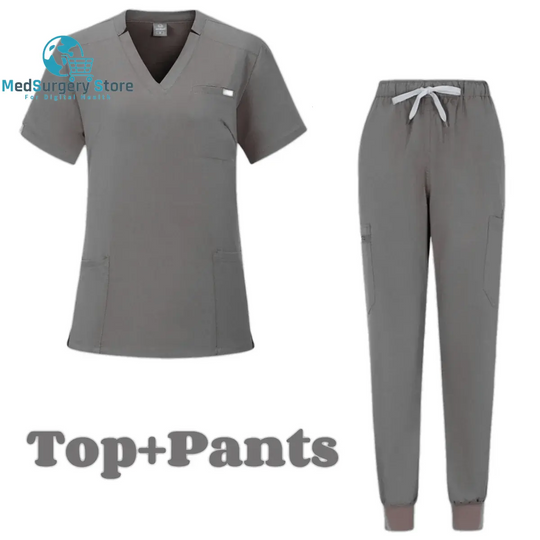 Short Sleeve Doctor Accessories Hospital Stylish Female Womens Stretch Medical Scrubs Nurse Uniform Medicals Medicals Spa Women Uniforms