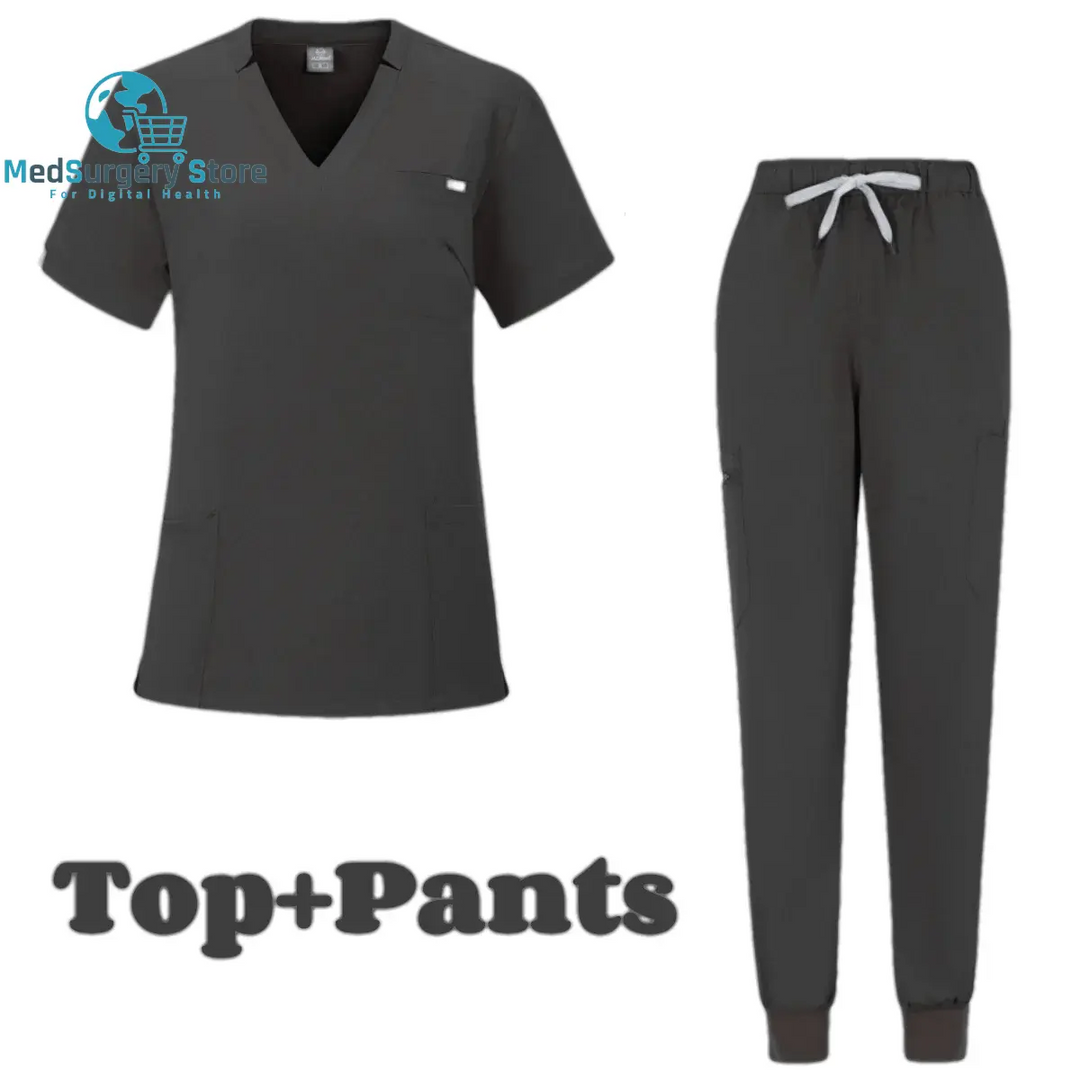 Short Sleeve Doctor Accessories Hospital Stylish Female Womens Stretch Medical Scrubs Nurse Uniform Medicals Medicals Spa Women Uniforms