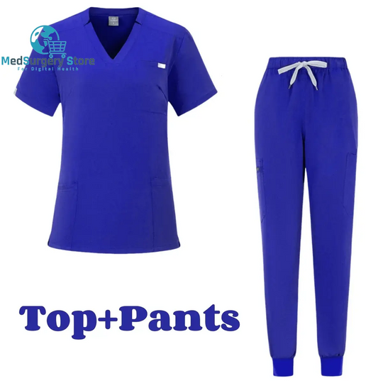 Short Sleeve Doctor Accessories Hospital Stylish Female Womens Stretch Medical Scrubs Nurse Uniform Medicals Medicals Spa Women Uniforms