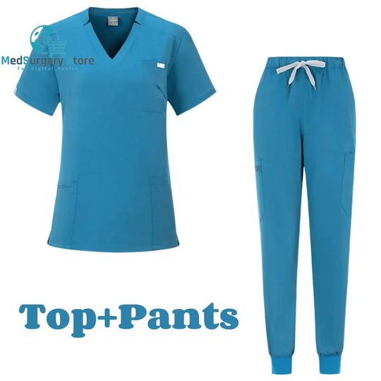 Short Sleeve Doctor Accessories Hospital Stylish Female Womens Stretch Medical Scrubs Nurse Uniform Medicals Medicals Spa Women Uniforms