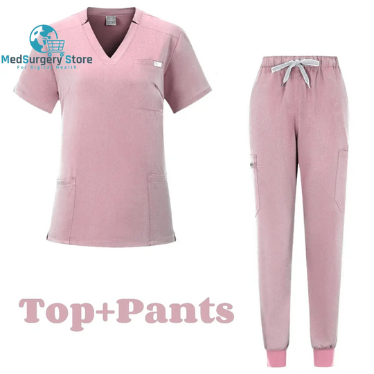 Short Sleeve Doctor Accessories Hospital Stylish Female Womens Stretch Medical Scrubs Nurse Uniform Medicals Medicals Spa Women Uniforms