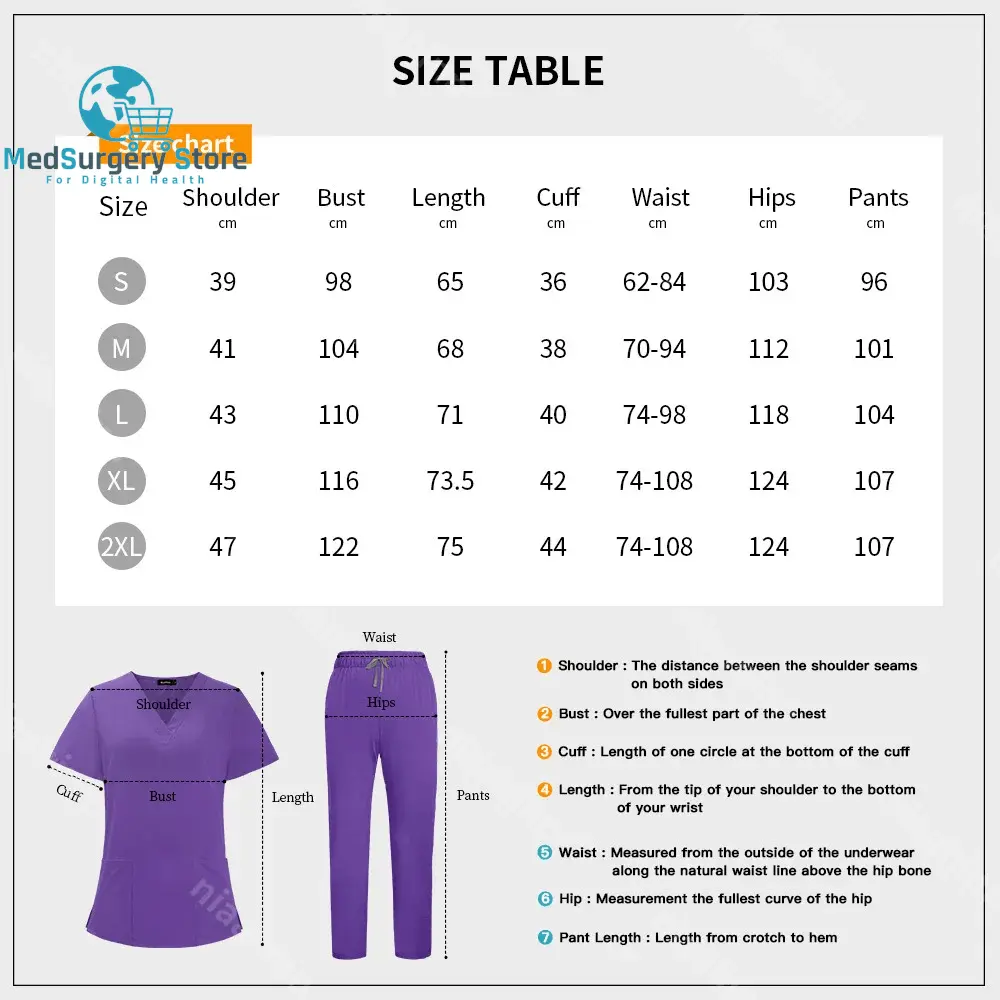 Hospital Surgical Clothes Medical Uniform Women Scrub Set Doctor Nurse Accessories Dental Clinic Scrub Set Beauty Salon Workwear