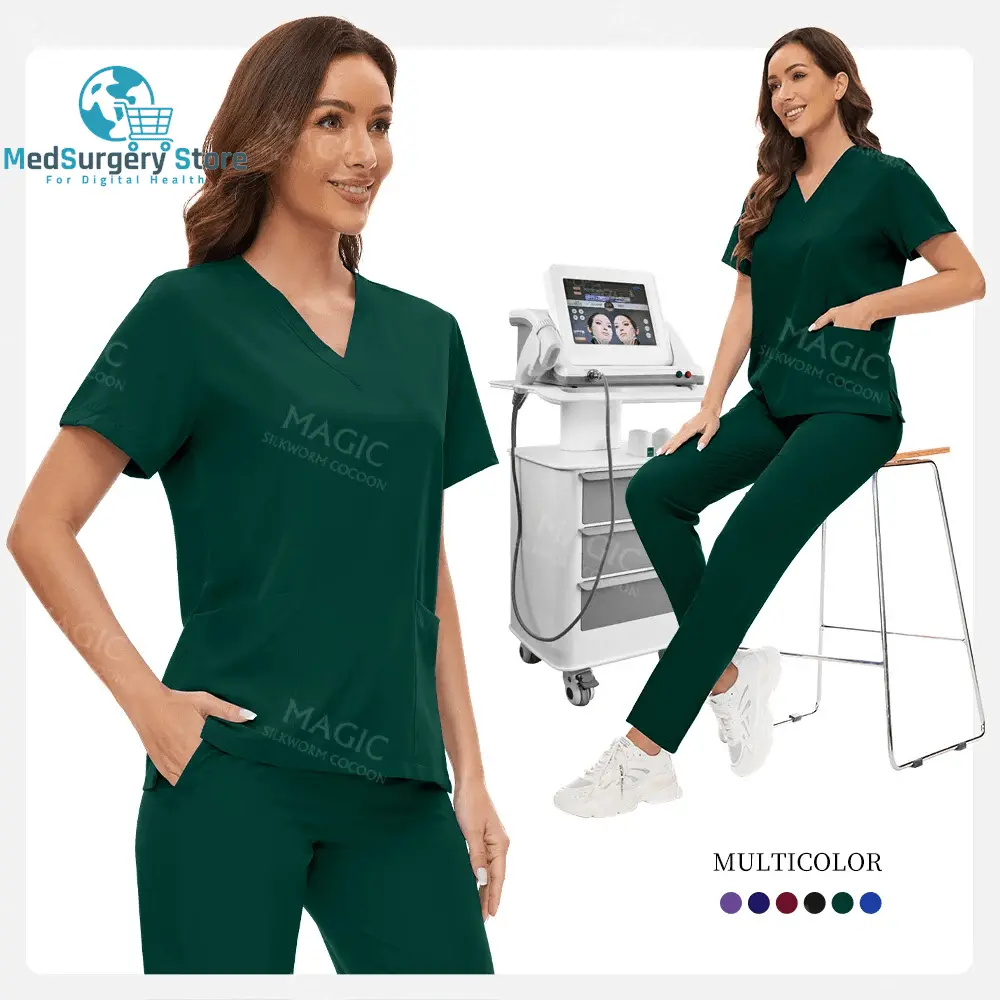 Hospital Surgical Clothes Medical Uniform Women Scrub Set Doctor Nurse Accessories Dental Clinic Scrub Set Beauty Salon Workwear