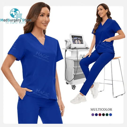 Hospital Surgical Clothes Medical Uniform Women Scrub Set Doctor Nurse Accessories Dental Clinic Scrub Set Beauty Salon Workwear