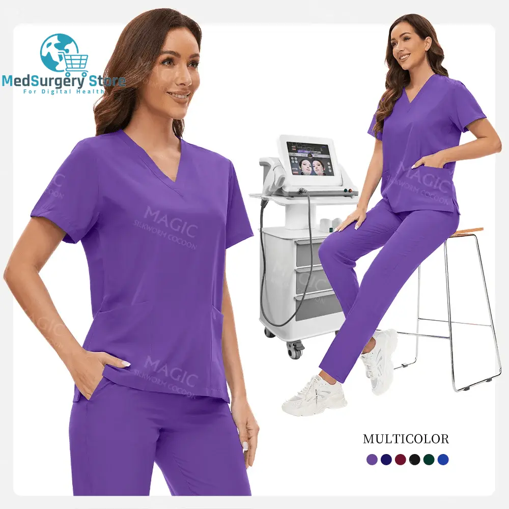 Hospital Surgical Clothes Medical Uniform Women Scrub Set Doctor Nurse Accessories Dental Clinic Scrub Set Beauty Salon Workwear