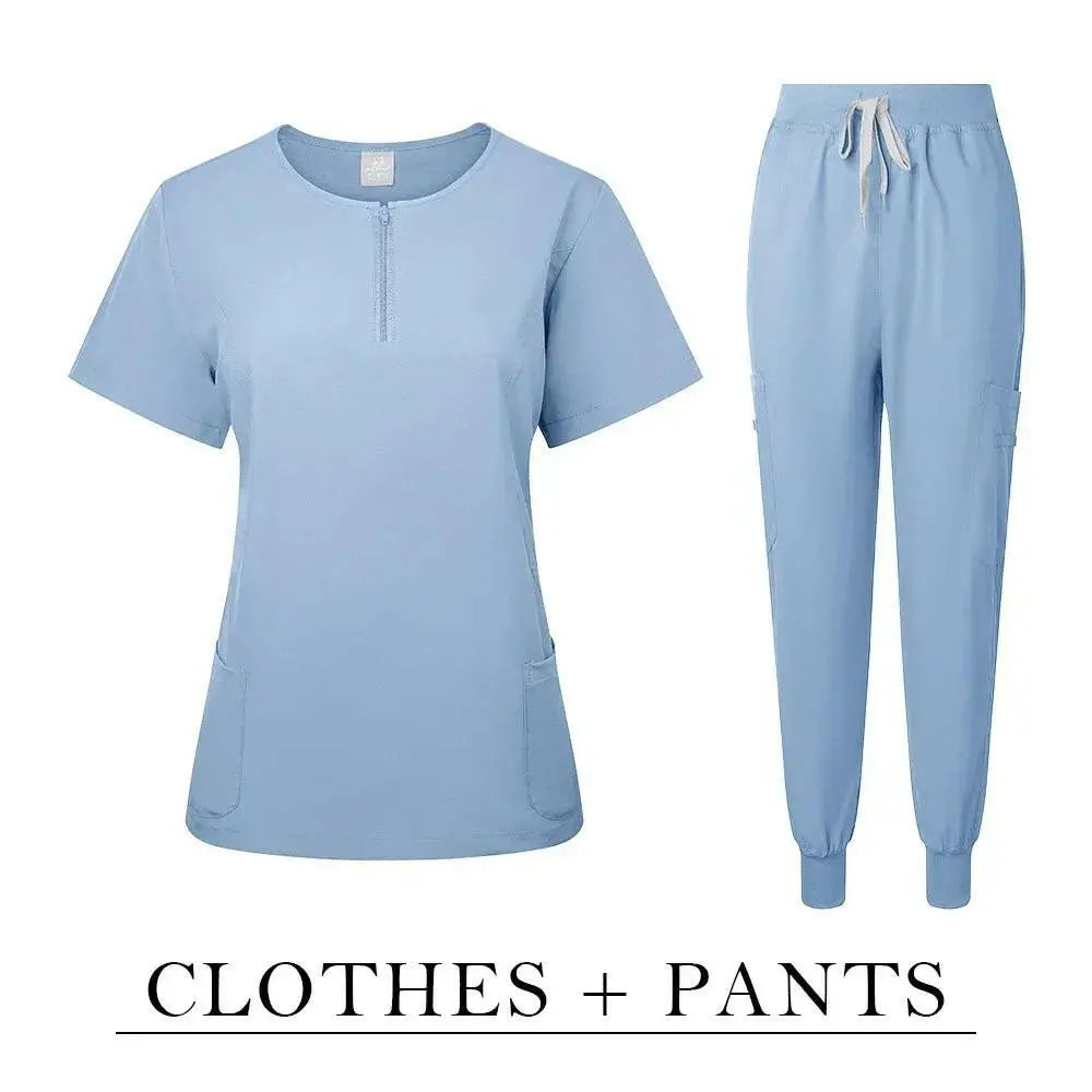 Surgical Uniform Women'S Care Set Top Pants Top Pants Medical Scrub Clinical Beauty Salon Hospital Setnurse Hospital