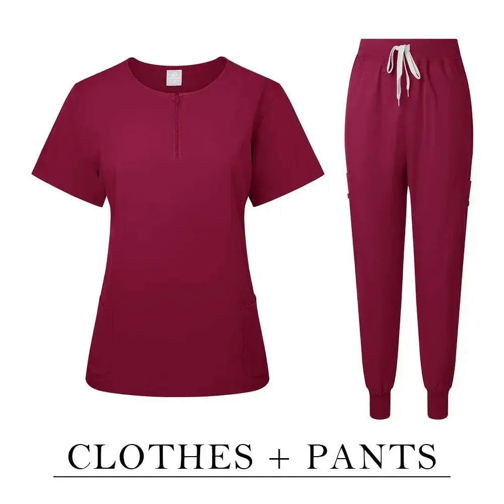 Surgical Uniform Women'S Care Set Top Pants Top Pants Medical Scrub Clinical Beauty Salon Hospital Setnurse Hospital